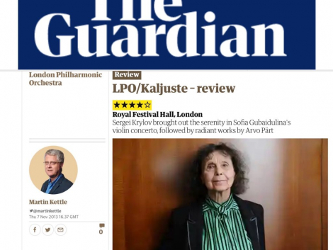 London, Gubaidulina, The Guardian